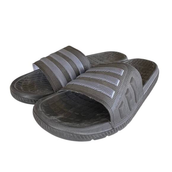 Mens Adidas Mungo QD 2.0 Rubber Slides Size 9 Black - Picture 2 of 6